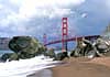 landscape travel picture of Golden Gate Bridge, beach California, United States, U.S., USA, by Diane Rose Photographs