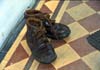 abstract still life image old boots picture taken in England and United States by Diane Rose Photographs